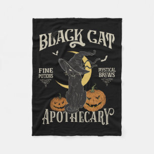 Retro Beängstigend Halloween Kostüm Schwarze Katze Fleecedecke