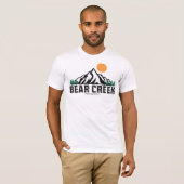 Retro Bear Creek Ski Sunset T-Shirt (Vorne ganz)