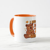 Retro Bear Nap and Snack Color Inside Mug Tasse (Vorderseite Links)
