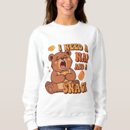 Retro Bear Nap and Snack Women’s Sweatshirt