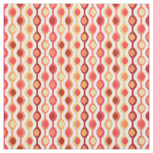 Retro Beat Muster Gelb Orange Stoff (Muster)