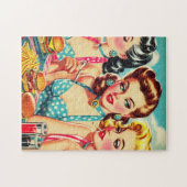 Retro Beauties Button Up Puzzle (Horizontal)