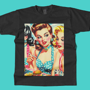 Retro Beauties Button Up T-Shirt