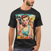 Retro Beauties Button Up T-Shirt (Vorderseite)