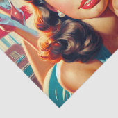 Retro Beautiful American Girl Seidenpapier (Ausschnitt)