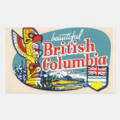 Retro Beautiful British Columbia Canada Sticker (Vorderseite)