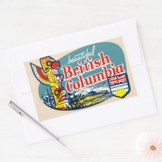 Retro Beautiful British Columbia Canada Sticker (Umschlag)