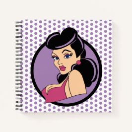 Retro Beautiful Woman Notebook Notizblock