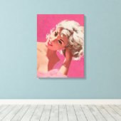 Retro Beauty 25 Leinwanddruck (Insitu (Holzboden))