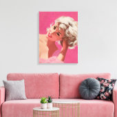 Retro Beauty 25 Leinwanddruck (Insitu (Wohnzimmer))