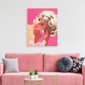 Retro Beauty 25 Leinwanddruck (Insitu (Wohnzimmer))