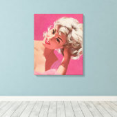 Retro Beauty 25 Leinwanddruck (Insitu (Holzboden))