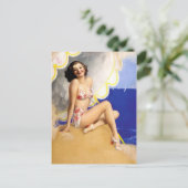 Retro Beauty 30 Postkarte (Stehend Vorderseite)