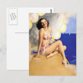 Retro Beauty 30 Postkarte (Vorne/Hinten)