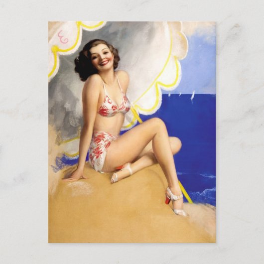 Retro Beauty 30 Postkarte (Vorderseite)