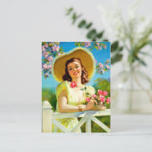 Retro Beauty 40 Postkarte (Stehend Vorderseite)