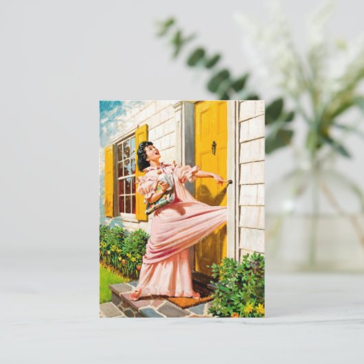 Retro Beauty 64 Postkarte (Stehend Vorderseite)