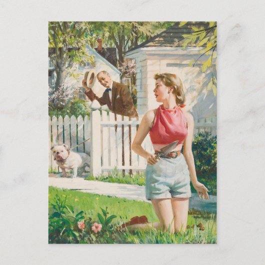 Retro Beauty 70 Postkarte (Vorderseite)