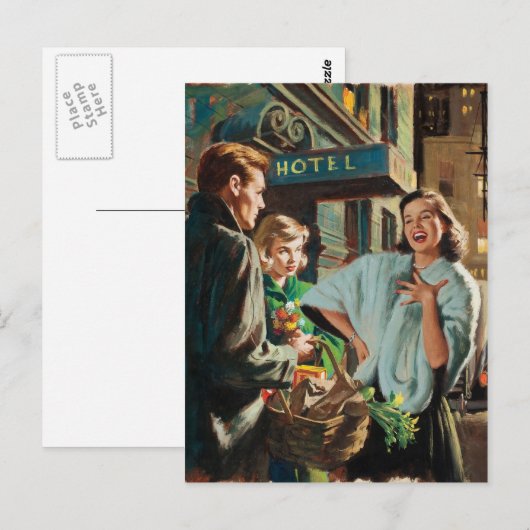 Retro Beauty 75 Postkarte (Vorne/Hinten)