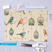 Retro Beauty Birdcages Birds Decoupage Seidenpapier (Handwerk)