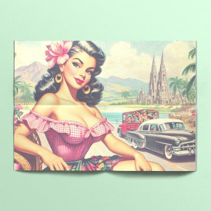 Retro Beauty Hispanic Girl Seidenpapier