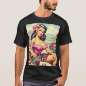 Retro Beauty Hispanic Girl T-Shirt (Vorderseite)