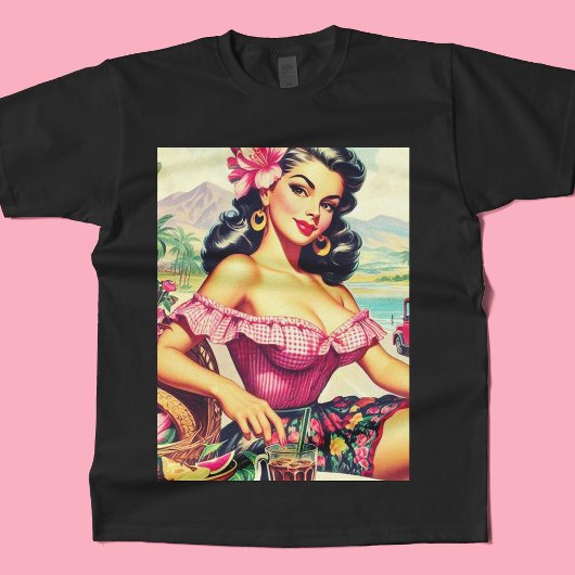 Retro Beauty Hispanic Girl T-Shirt