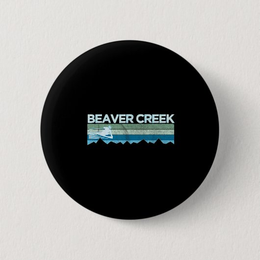 Retro Beaver Creek, Colorado Skilauf Button (Vorderseite)