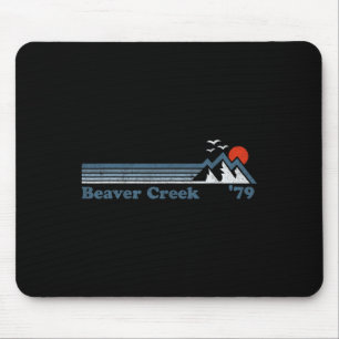 Retro Beaver Creek Ski Resort Colorado Snowboard S Mousepad