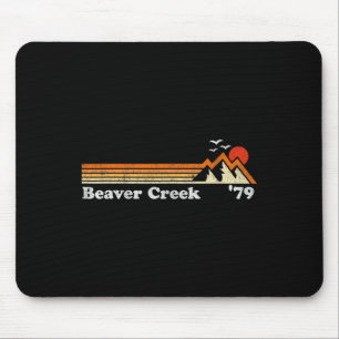 Retro Beaver Creek Ski Resort Colorado Snowboard S Mousepad