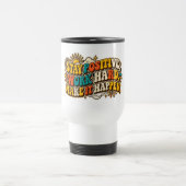 Retro-Becher 'Bleib positiv' Reisebecher (Mittel)