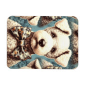 Retro Bedlington Terrier Illustration Magnet (Horizontal)