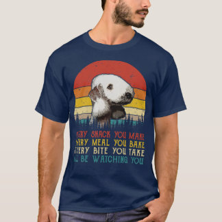 Retro Bedlington Terrier Jeden Snack, den du machs T-Shirt
