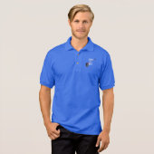 Retro Bedrängnis-Countrymusik-patriotische Polo Shirt (Vorne ganz)