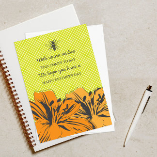 Retro Bee & Blume Muttertagskarte Karte