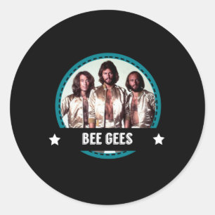 Retro Bee Gees Band 70er Tribute Ikonen Runder Aufkleber