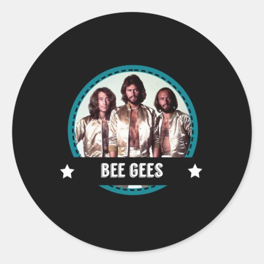 Retro Bee Ges Band 70er Tribute Icons Runder Aufkleber (Vorderseite)
