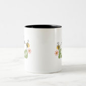 Retro "Bee Kind" Tasse, tolle Geschenke Zweifarbige Tasse (Mittel)