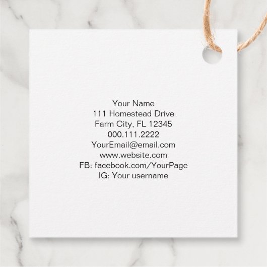 Retro Beekeeper Apiary Bio Honey Bee Rainbow Geschenkanhänger (Rückseite)