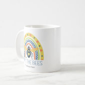 Retro Beekeeper Apiary Bio Honey Bee Rainbow Kaffeetasse (Vorderseite Links)