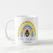 Retro Beekeeper Apiary Bio Honey Bee Rainbow Kaffeetasse (Links)