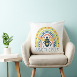Retro Beekeeper Apiary Bio Honey Bee Rainbow Kissen