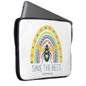 Retro Beekeeper Apiary Bio Honey Bee Rainbow Laptopschutzhülle (Vorne Rechts)