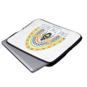 Retro Beekeeper Apiary Bio Honey Bee Rainbow Laptopschutzhülle (Vorne Knopf)