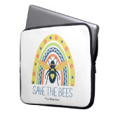 Retro Beekeeper Apiary Bio Honey Bee Rainbow Laptopschutzhülle (Vorderseite Links)