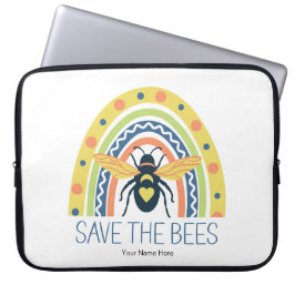 Retro Beekeeper Apiary Bio Honey Bee Rainbow Laptopschutzhülle