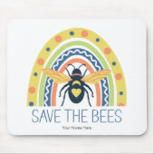 Retro Beekeeper Apiary Bio Honey Bee Rainbow Mousepad (Vorne)
