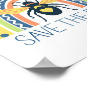 Retro Beekeeper Apiary Bio Honey Bee Rainbow Poster (Ecke)