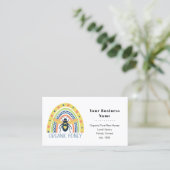 Retro Beekeeper Apiary Bio Honey Bee Rainbow Visitenkarte (Stehend Vorderseite)