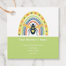 Retro Beekeeper Honey Bee Rainbow Color Block Geschenkanhänger